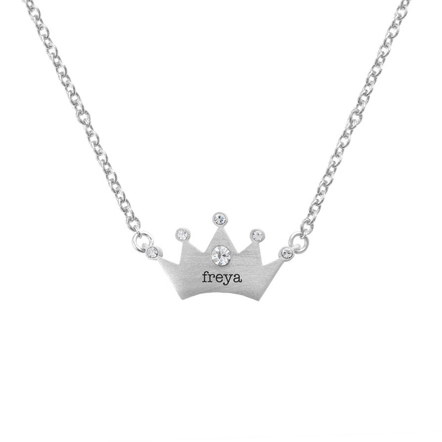 Kids Personalised Crown Princess Necklace