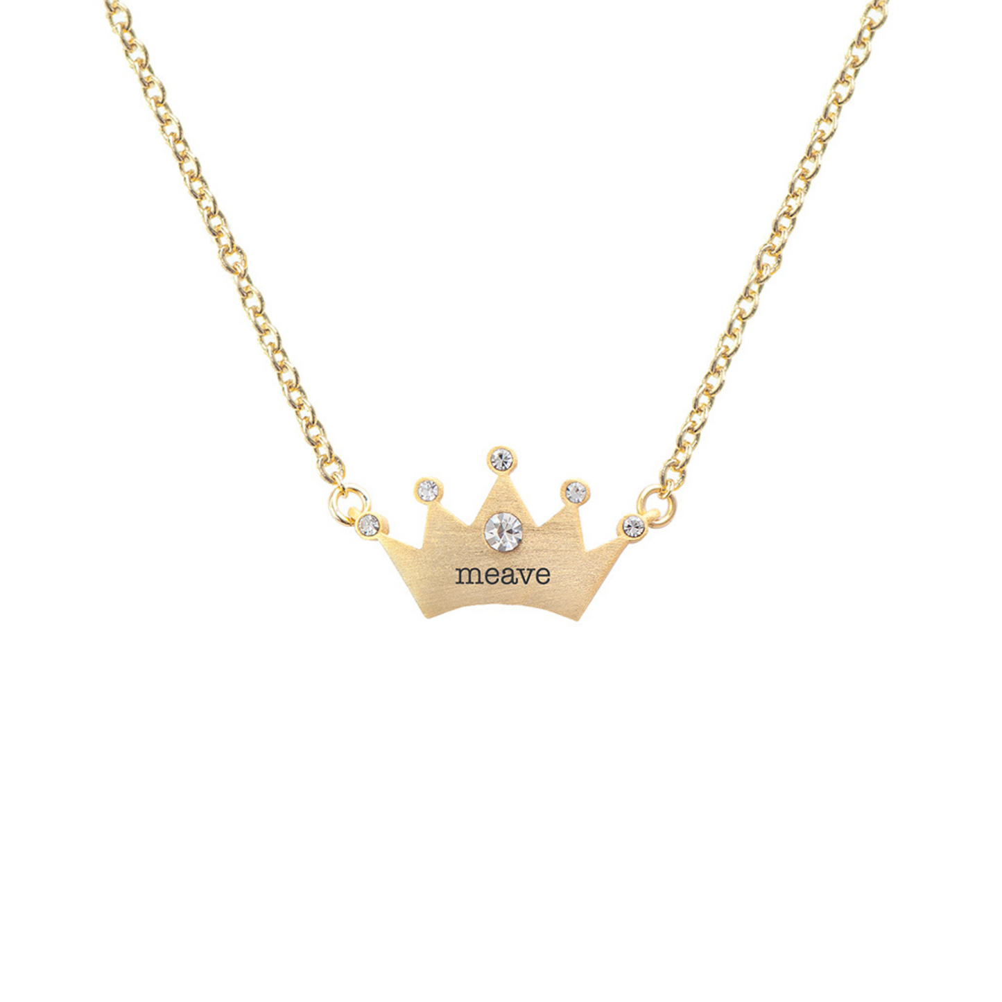 Kids Personalised Crown Princess Necklace