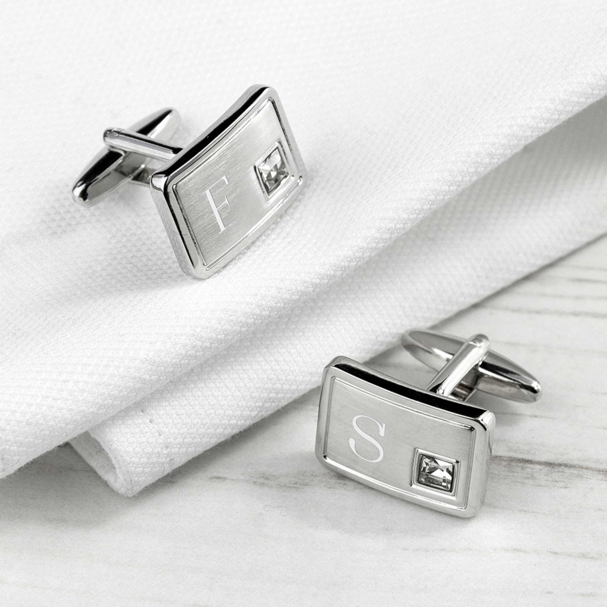 men's silver cuff links